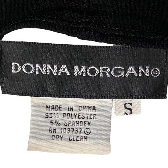 Donna Morgan Dress S Plunge Neck Ruched Back Side - Picture 7 of 7